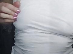 British Milf Braless Vest Titty Rag