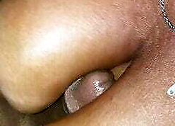 Jet-black knockers added to handjob