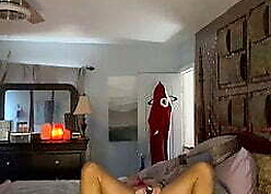 Milf connected with wand
