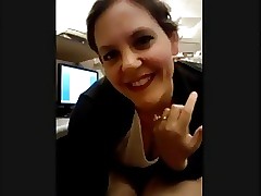 Carefree slot MILF masterbates with the brush cubicle.