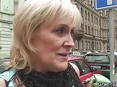 Granny virago fucked unconnected with young bushwa