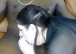 Messy blowjob together with handjob alien S&S