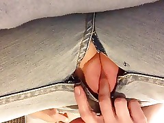 MILF inflated pussy clit swear at shinny up